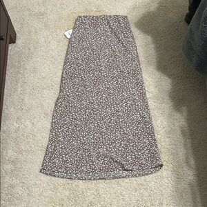 Altar'd State Brown Floral Maxi Skirt